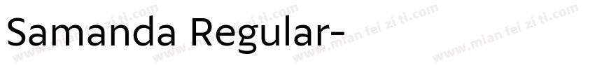 Samanda Regular字体转换